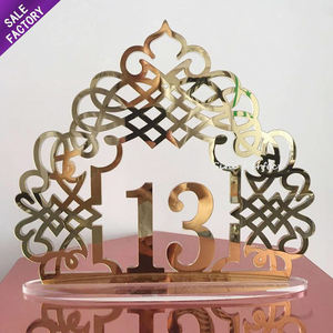 Custom Modern <b>Wedding</b> Decor Gold Vip <b>Table</b> <b>Number</b> <b>Holder</b> Stand Display <b>Table</b> <b>Number</b> Stand - Product Image 6