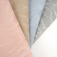 Nouveau tissu en cuir PU souple de 1,0 mm avec dos en feutre, texture de soie chinoise, cuir artificiel pour sac à main