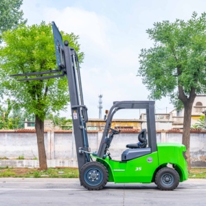 Chariot élévateur à quatre roues à énergie lithium écologique 3,5t, livraison gratuite avec système hydraulique complet - Product Image 3