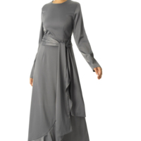 Meilleur Prix Turquoise Jupe Plissée Longue XL Abaya Collection Regular Dress Muslimah