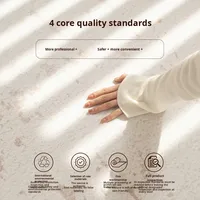 Tapis de salon moderne en style crème, à boucles, imperméable, résistant aux taches, pour la chambre à coucher, le canapé, la décoration de la maison