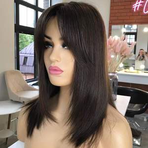 <span class=keywords><strong>Himan</strong></span> hair-base de monofilamento de 120% de densidad para mujer, adorno para la pérdida de cabello, precio al por mayor de fábrica - Product Image 2