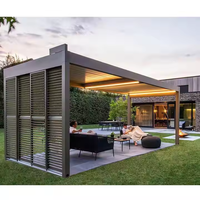 Pergola en aluminium motorisée 6x3 m Pergolas Bioclimatica Pergola extérieure 7x4.5 Louvre externe pour abri de jardin en bois