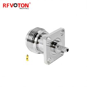 Conector Coaxial RF Impermeable de 17.5mm con Montaje de Brida Cuadrada, 4 Orificios, Tipo N Hembra, para Cable RG316 - Product Image 6