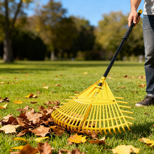 Vertak 26 tines Vườn cỏ lá cào 2 trong 1 cỏ cào cho bãi cỏ cỏ hoa giường lá làm sạch - Product Image 1