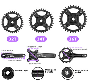 Pédalier de vélo JOYSUN 104BCD VTT, axe carré 170mm, 32 34 36T pour pièces de vélo - Product Image 5
