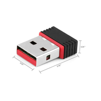 Adaptador USB inalámbrico externo de 150Mbps al por mayor, 802.11N 2.4Ghz, mini dongle Wifi USB para Nano Laptop, PC de escritorio, en stock.
