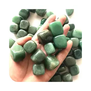 Wholesale Natural bulk Crystal Increase energy Semi-Precious Stone Green Aventurine Cube tumble polished rock For fengshui