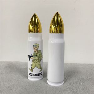 17Oz 500Ml White Blank Diy Heat Transfer Stainless Steel Double Wall Bullet Shape Tumbler for Sublimation - Product Image 2