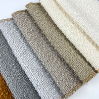 Tissu d'ameublement doux en bouclette pour canapé, textile de meubles en polaire Teddy Sherpa avec texture bouclée, vente en gros