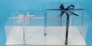 高品质所有清晰易于组装的2in1塑料蛋糕盒用于面包店情人节礼盒 - Product Image 6