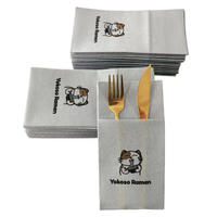 Serviettes Airlaid grises Serviette en papier au toucher Serviettes de restaurant jetables