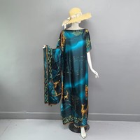 Produsen Langsung Produk Terlaris Lintas Negara Set Jubah Dashiki Afrika dan Kerudung Unisex Dewasa Bahan Poliester Kaftan Gaun Panjang