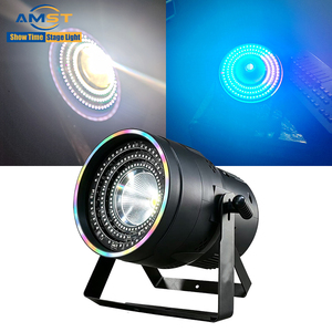 Nouvel arrivage : Projecteur LED COB Abyss 200W blanc chaud avec anneau LED et contrôleur DMX 512 pour DJ, bars, mariages et événements - Product Image 1