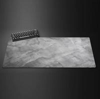Tapis de souris de jeu personnalisé en gros, grand, en caoutchouc, antidérapant, motif marbre gris, écologique, résistant à l'eau, épaisseur personnalisée
