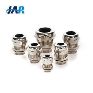 JARRO Precio de fábrica Métrica PG G NPT IP68 Latón niquelado Entrada única Glándula de cable Glándula eléctrica - Product Image 4