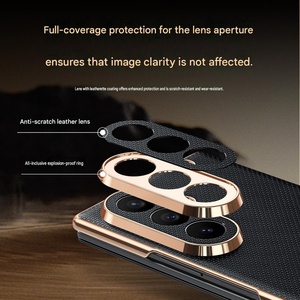 Étuis de téléphone portable magnétiques en cuir PU électroplaqué pour Samsung Z Fold 8 5 6 7 W26 W25 W24, coque rigide antichoc - Product Image 3
