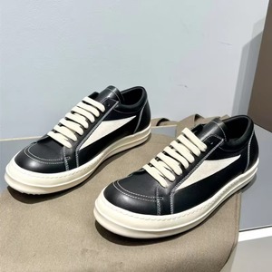 Zapatos Casuales de Cuero Estilo Europeo y Americano, Zapatos de Hombre de Talla Grande con Suela Gruesa y Parte Superior Baja, Zapatos de Mujer - Product Image 3
