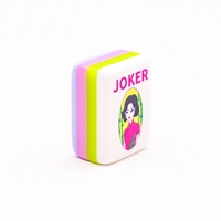 Ensemble de Mahjong en Acrylique Imprimé UV, 160 Tuiles Colorées avec Étui, Cadeau d'Anniversaire ou de Noël