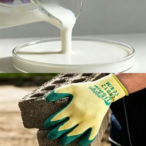 Gants de protection industriels enduits en NBR (Nitrile Butadiène) blanc laiteux, résistants aux produits chimiques et <span class=keywords><strong>à</strong></span> l'huile, directement de l'usine - Product Image 1