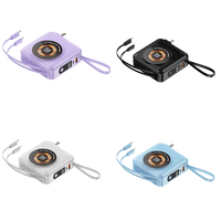 Chargeur mural magnétique universel 5-en-1 de grande capacité 15000 mAh avec adaptateur secteur, charge rapide 22,5 W et charge sans fil 15 W