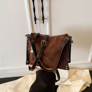 Nouveau sac bandoulière décontracté en cuir PU et daim pour femme 2026 - Product Image 5