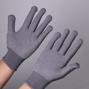 Pvc Dot Kraal Arbeidsverzekering Handschoenen Antislip Constructie Handling Handschoenen Nylon Handschoenen