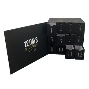 Горячая Распродажа, оптовая продажа, настраиваемая Роскошная бумажная коробка с календарем на 12 дней
