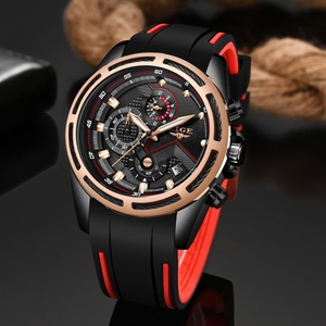 ساعات LIGE LG9957 مصنع ساعات للرجال، كرونوغراف رياضي، تاريخ، ساعة يد كوارتز للرجال، كلاسيكيات سيليكون، مقاومة للماء مع صندوق هدايا - Product Image 3