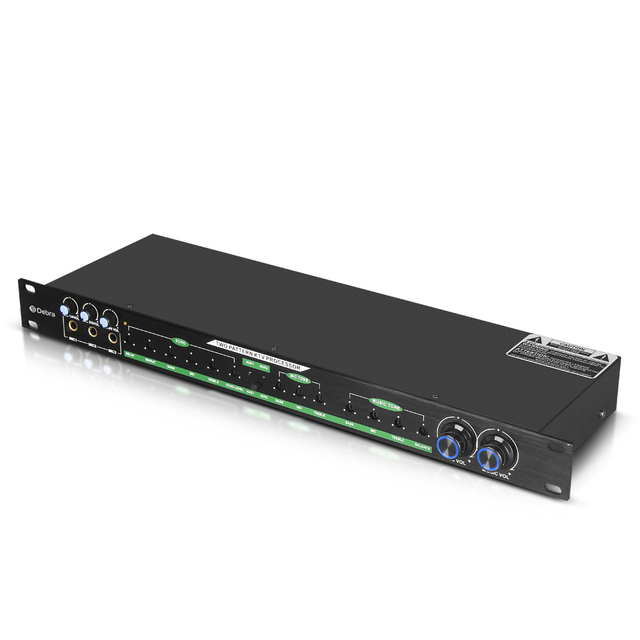 Professional Digital Karaoke Preamp Processor Noise Cancelling Multiple Sound Effects Audio Sound Card Mixer for Stage