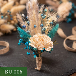 Mini Ramo de Flores Secas, Arreglo Floral Natural, Decoración Realista de Larga Duración para Bodas, Manualidades - Product Image 3