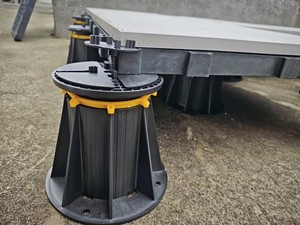 Support de carrelage robuste en céramique pour panneau de sol <span class=keywords><strong>sur</strong></span>élevé en porcelaine, protection des carreaux, pied réglable coupe-vent avec vis de levage - Product Image 2