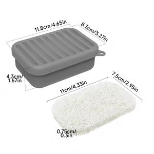Boîte à <span class=keywords><strong>savon</strong></span> portable en silicone anti-fuite avec couche de drainage, <span class=keywords><strong>porte</strong></span>-<span class=keywords><strong>savon</strong></span> antidérapant auto-drainant pour salle de bain et cuisine - Product Image 6