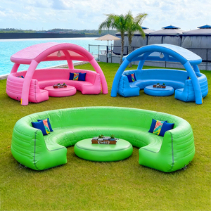 Set Divano Gonfiabile con Tettoia e Sedute, Perfetto per Giardino, Spiaggia, Piscina e Campeggio - Product Image 1