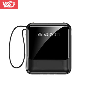 Prix de gros Logo personnalisé 10000mAh Power Bank avec câble intégré <span class=keywords><strong>Mini</strong></span> Power Bank 10000mah <span class=keywords><strong>Chargeur</strong></span> portable - Product Image 1