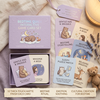 Cartes d'activités personnalisées OEM pour enfants, ensemble de cartes de routine du sommeil, de racontage d'histoires et de relaxation en gros avec boîte personnalisée