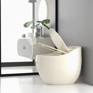 Inodoro moderno de cerámica Diseño de trampa en S de ahorro de agua con estructura de una pieza - Product Image 3