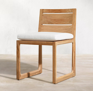 Chaise d'extérieur en bois de teck moderne et luxueuse, ensemble de chaises et table de salle à manger d'extérieur, mobilier de patio d'extérieur - Product Image 5