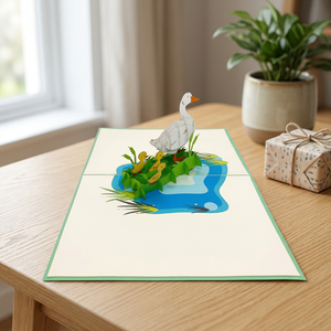 Meilleure Vente : Carte Pop-up 3D Famille de Canards, Conception Personnalisée, Artisanat en Papier Fait Main, Cadeaux Anime, Décoration Maison, Fête des Mères, Thanksgiving - Product Image 4