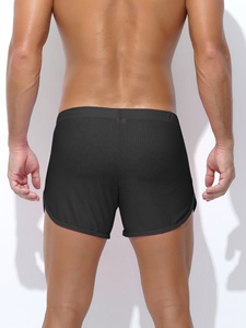 <span class=keywords><strong>Boxer</strong></span> da <span class=keywords><strong>Uomo</strong></span> in Maglia Waffle <span class=keywords><strong>con</strong></span> Cintura a <span class=keywords><strong>Bottoni</strong></span>, Intimo Casual Elasticizzato Nero per Uso Quotidiano - Product Image 4