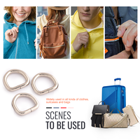 Bestseller Metall-Hardware Messing D-Ring Schnalle für Taschenzubehör D-Eisenschnalle
