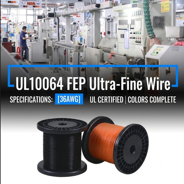 UL10064 Low Voltage High Temperature Wire 30V 150C Ultra Thin FEP Insulated VW-1/UL94-V0 Flame Retardant Micro Hook Cable