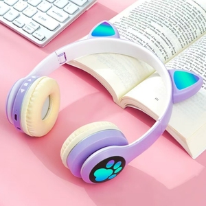 Auriculares Inalámbricos <span class=keywords><strong>con</strong></span> <span class=keywords><strong>Orejas</strong></span> <span class=keywords><strong>de</strong></span> <span class=keywords><strong>Gato</strong></span>, Audífonos Bluetooth para Juegos, <span class=keywords><strong>con</strong></span> Luces LED, Diseño Adorable, Gran Venta 2024 - Product Image 3