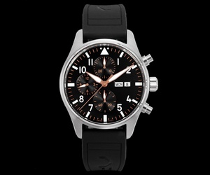 Montres mécaniques de haute qualité, tendance, à la mode, très vendues, cadran chronomètre argenté, cristal saphir, caoutchouc, 43 mm - Product Image 1