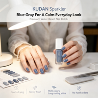 Vernis à ongles KUDAN vert frais, pelable à l'eau, séchage rapide, facile à retirer, sans lampe UV, CPNP HALAL ISO22716 OEM, faible MOQ