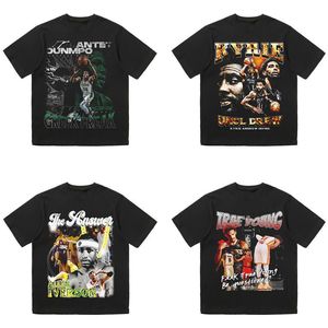 Camisetas Extra Grandes para Hombre de Alta Calidad con Logotipo Personalizado, 100% Algodón, Manga Corta, Estilo Urbano, Diseño Gráfico con Estampado de Emociones Mixtas - Product Image 2