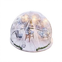 Dôme géodésique pour le camping en hiver, tente igloo pour l'extérieur par temps froid, pour le glamping, double revêtement en PVC, polyester certifié CE/TUV