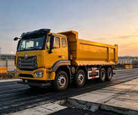 Truk Tipper HOWO 8*4 Bekas Jarak Tempuh Rendah, Truk Dumper Tugas Berat Dengan Sistem Bongkar Muat Hidrolik