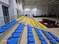 Sièges de tribune personnalisés, fixes, mobiles, pliables, rétractables, en acier et en HDPE, pour le sport/le football
