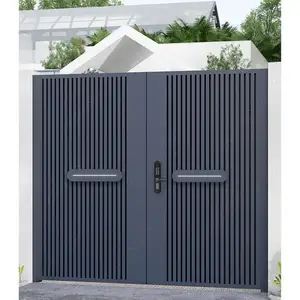 Grandsea高品质现代花园前院格栅栅栏门花式设计意大利风格电动栅栏花园门